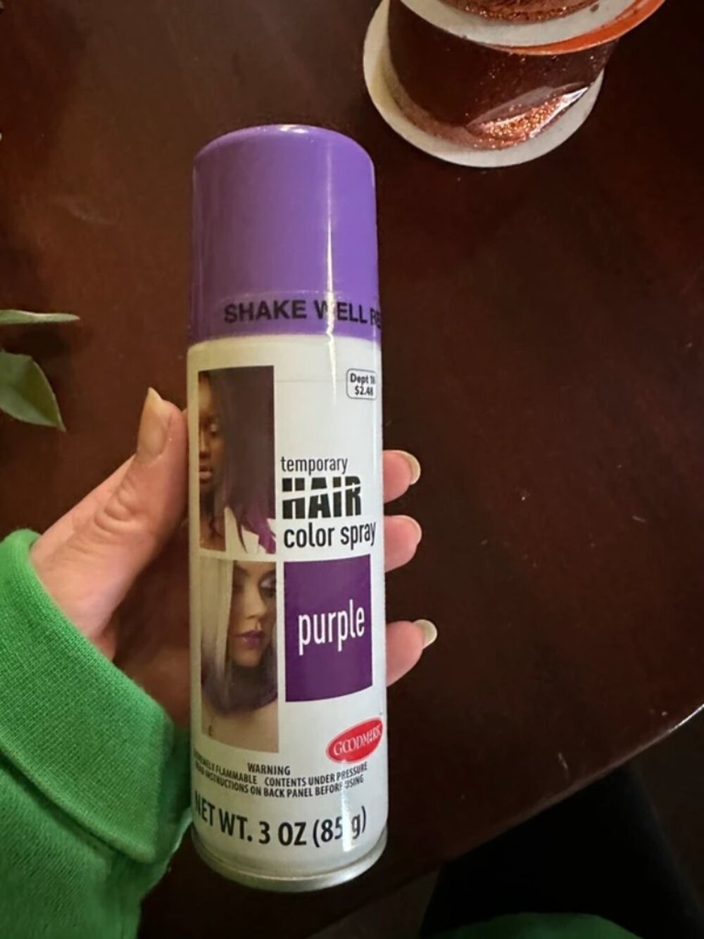 NIP Purple Temporary Hair Color
